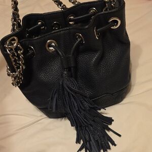 Rebecca Minkoff Navy Leather Bucket Bag